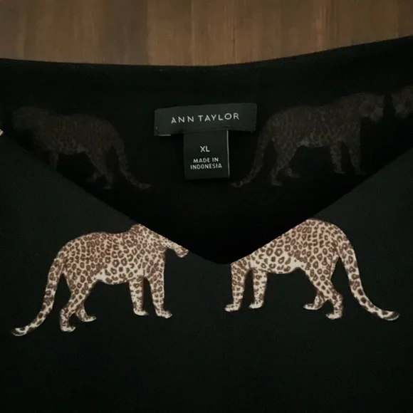 Ann Taylor Black Cheetah Print Camisole - Picture 3 of 4